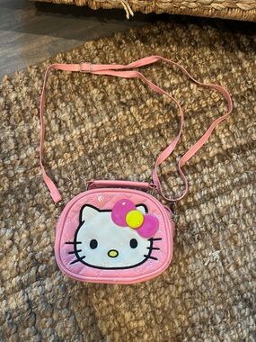 Vintage Hello Kitty Pink Patent Satchel Crossbody Bag